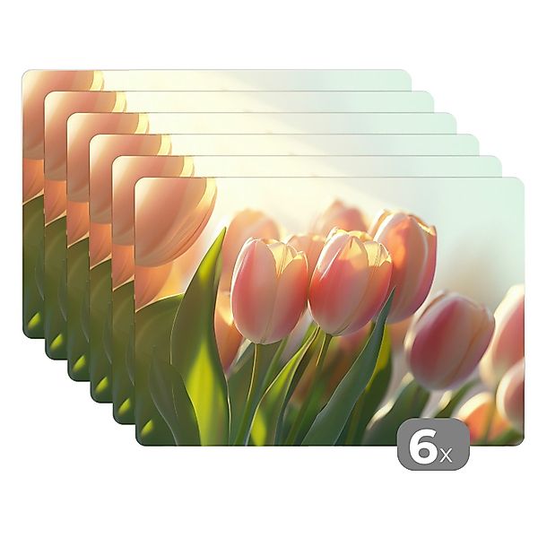 MuchoWow Platzset Tulpen - Rosa - günstig online kaufen
