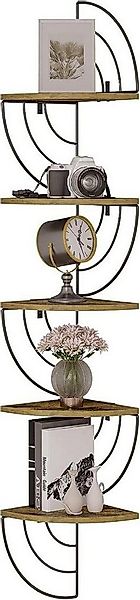 Woltu Eckregal, 1-tlg., Schweberegal mit Zickzack-Design,5 Ablagen günstig online kaufen