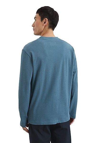 Marc O'Polo Langarmshirt aus Bio-Baumwoll-Leinen-Mix günstig online kaufen