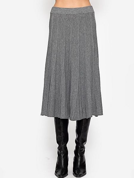 SASSYCLASSY Midirock Plissierter Strickrock für Damen Strukturierter Rock m günstig online kaufen