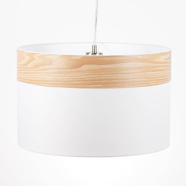 Globo Lighting Pendelleuchte  1-flammig  beige/Holzoptik   ¦ beige ¦ Maße ( günstig online kaufen