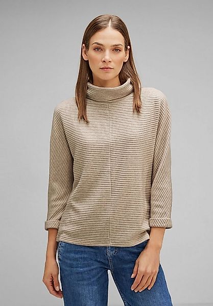 STREET ONE 3/4-Arm-Shirt Shirt LTD QR structure scarf collar Streifen-Struk günstig online kaufen