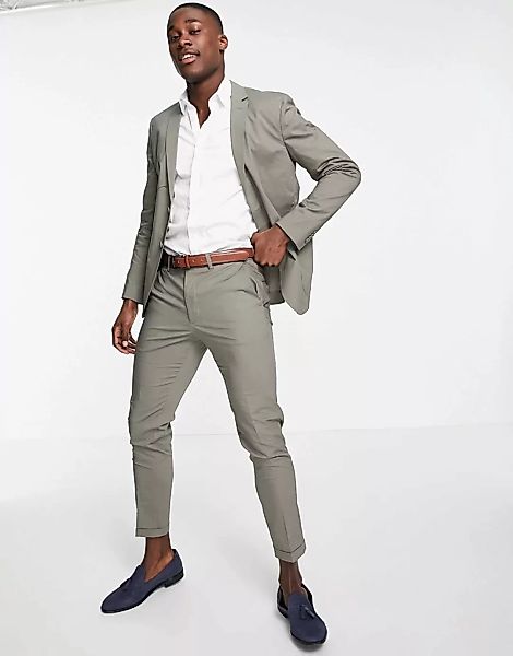 Jack & Jones Premium – Schmal geschnittene Anzughose mit kurzem Schnitt in günstig online kaufen