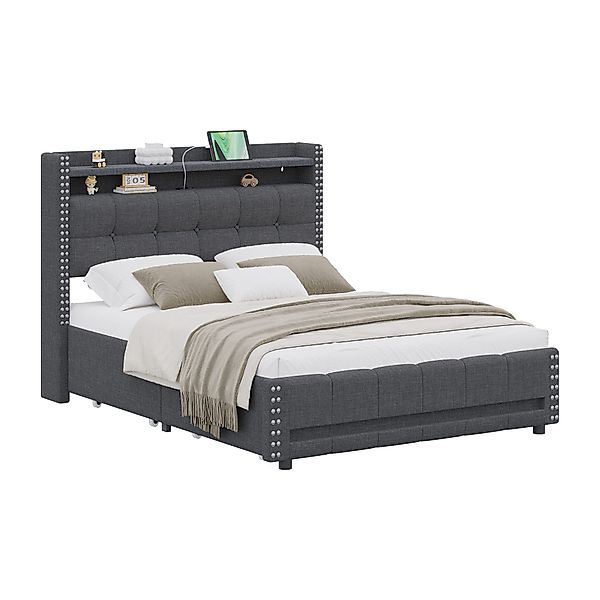 HAUSS SPOLE Polsterbett 140x200 mit LED-Beleuchtung, günstig online kaufen