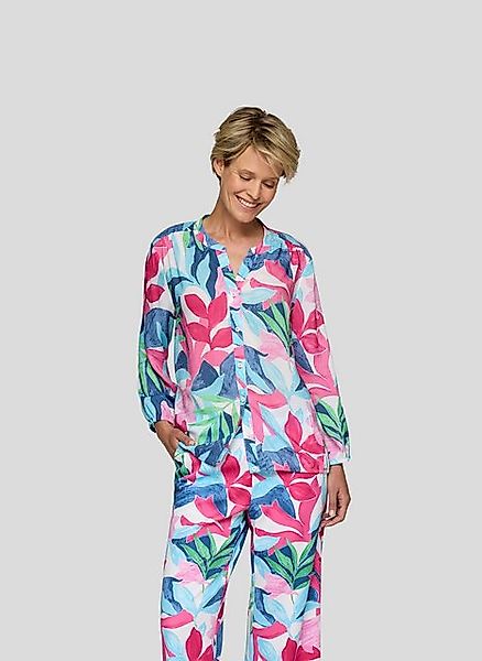 Rabe Klassische Bluse Rabe Bluse mit farbenfrohem Blätter-Print günstig online kaufen