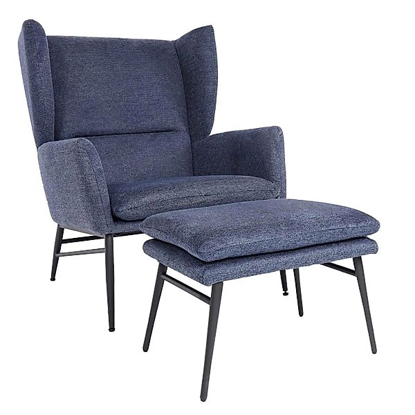 MCW Lounge-Sessel mit Ottomane L62 Blau günstig online kaufen
