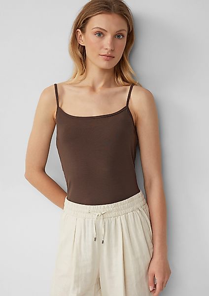 s.Oliver Shirttop Slim-Fit-Top aus Baumwollmix mit günstig online kaufen
