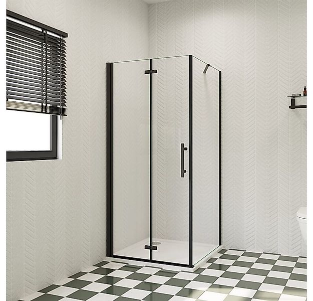 duschspa Eckdusche 185cm Nano Glas Eckeinstieg Duschkabine Duschtür Falttür günstig online kaufen