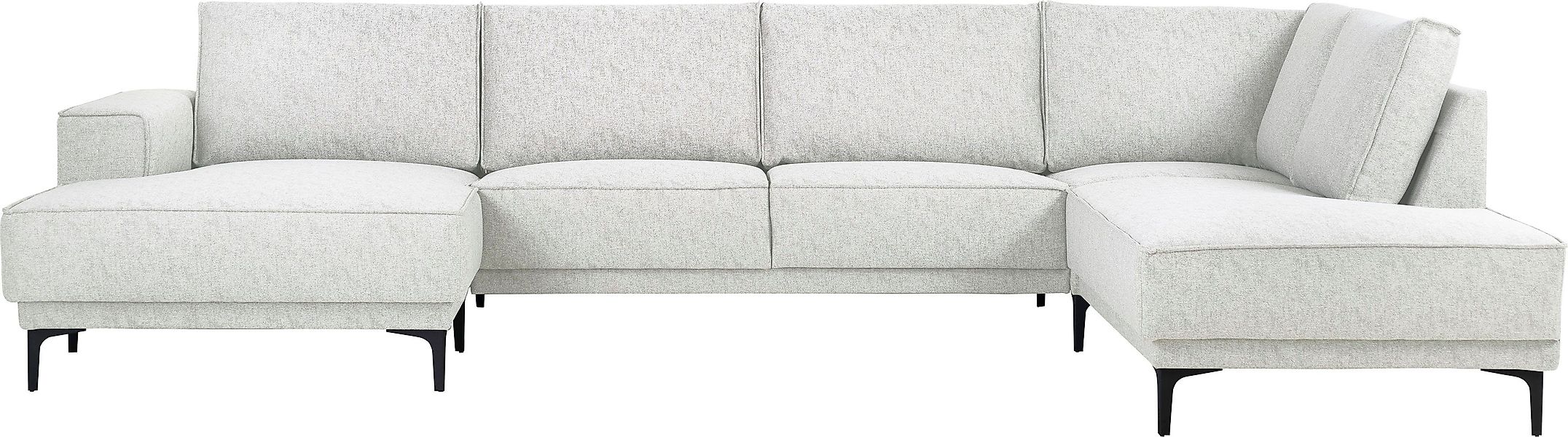 PLACES OF STYLE Wohnlandschaft "XXL Sofa Oland, Struktur, Flachgewebe, Luxu günstig online kaufen