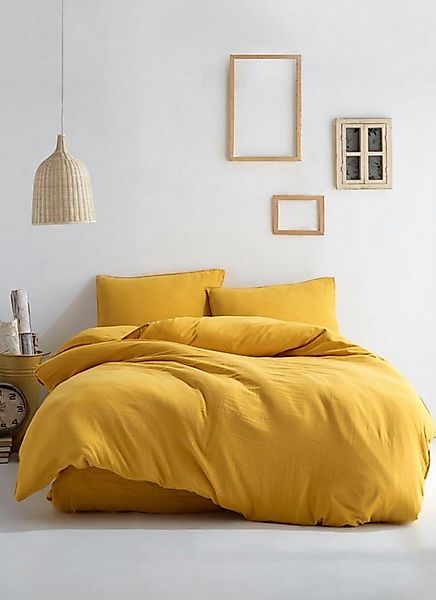 Sandiik Bettwäsche Musselin Bettwäsche im Strahlendem Gelb, Biobaumwolle, m günstig online kaufen