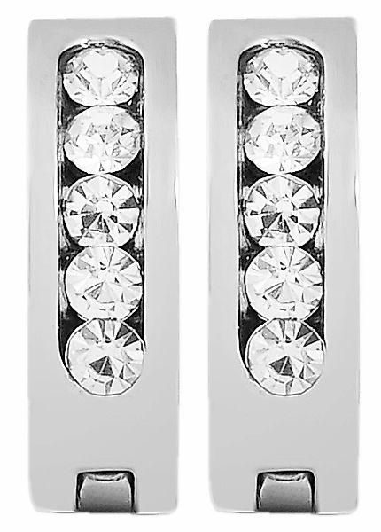 Adelia´s Klappcreolen "Damen Ohrringe – Klappcreole aus Edelstahl mit Stras günstig online kaufen