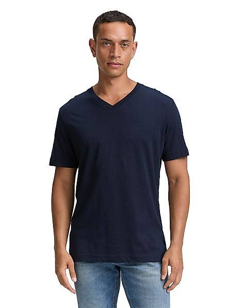 TOM TAILOR T-Shirt Packung, 2 Stk. tlg. mit V-Ausschnitt, Doppelpack günstig online kaufen