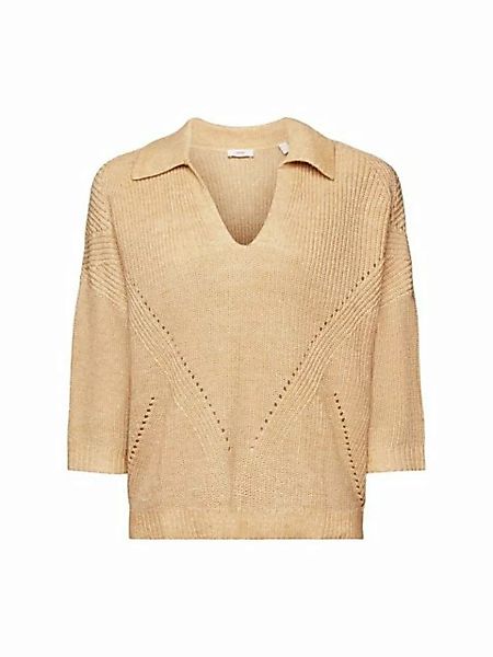 Esprit Collection Kurzarmpullover Pullover mit Polokragen, Baumwollmix günstig online kaufen
