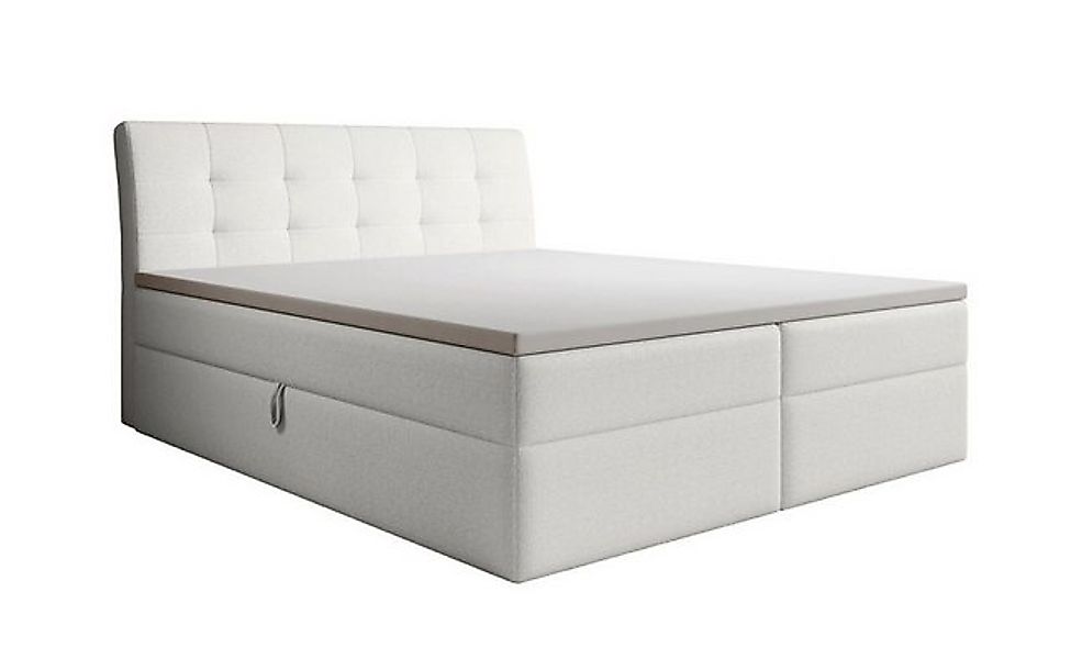 Luxusbetten24 Boxspringbett Amalia Bouclé, mit Stauraum günstig online kaufen