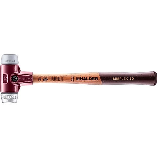 Halder Simplex Schonhammer Ø 30 mm TPE-mid Grau   Weichmetall mit Tempergus günstig online kaufen