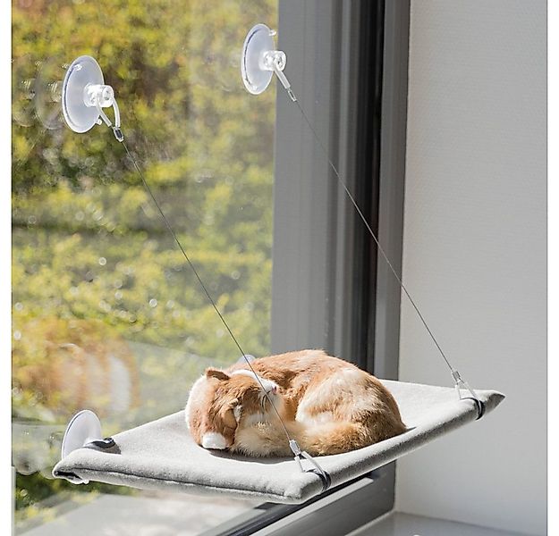 TRIXIE Katzen-Hängematte Liegeplatz für Fensterscheibe grau günstig online kaufen