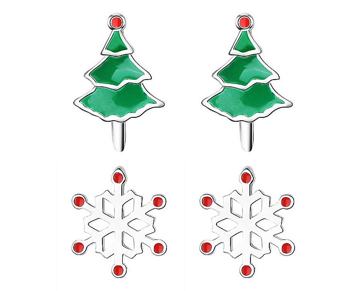 LÖB Paar Ohrstecker 925 Silber versilbert Ohrringe Ohrstecker Weihnachtsbau günstig online kaufen