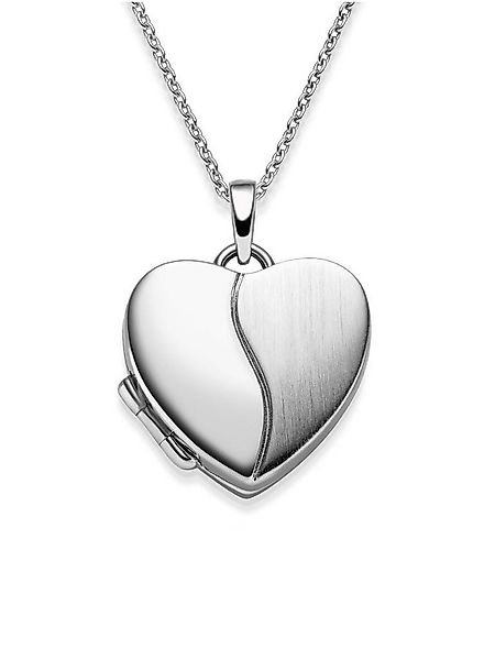 Amoonic Amulett Herz Medaillon zum Öffnen für Bilder Silber 925 Herzkette A günstig online kaufen