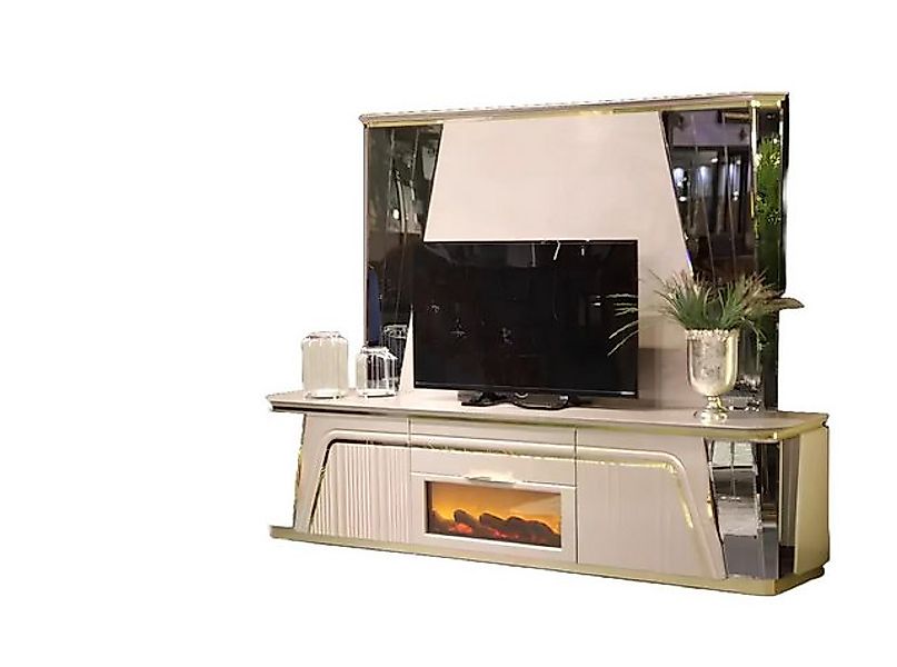 JVmoebel TV-Schrank Wohnwand TV Wand Holz Modern Stil Wohnzimmer Möbel tv S günstig online kaufen