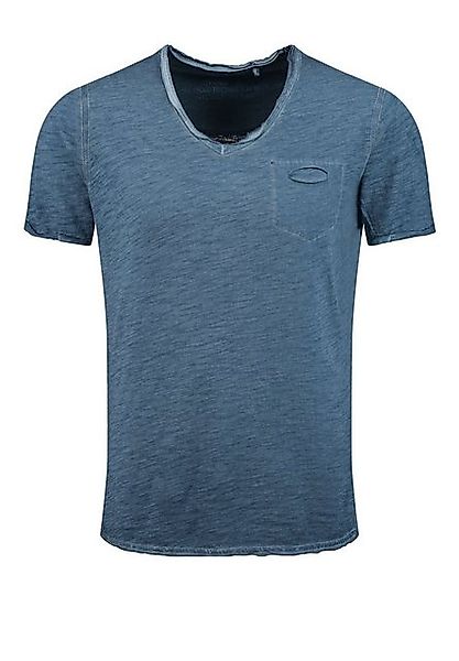 Key Largo T-Shirt Soda vintage Look uni Basic T00619 V-Ausschnitt unifarben günstig online kaufen