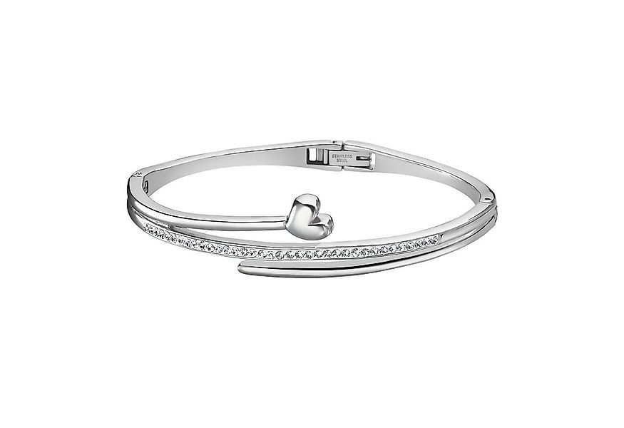 Lotus Style Armreif Bliss aus Edelstahl in Silber – Moderner Schmuck für de günstig online kaufen