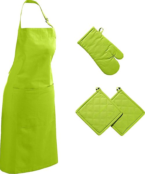 REDBEST Kochschürze Küchen-Set "Seattle" 4-tlg., Uni günstig online kaufen