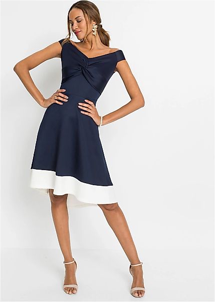 bonprix Off-Shoulder-Kleid für festliche Anlässe, aus festem Scuba-Stoff, m günstig online kaufen