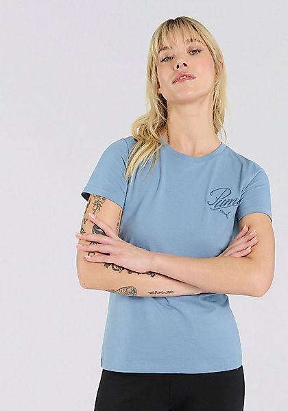 PUMA T-Shirt ESS SCRIPT TEE Regular Fit, sportlicher Stil, mit Grafiksticke günstig online kaufen