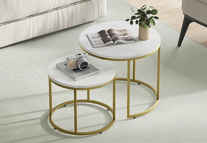 Home Collective Couchtisch 2er Set Beistelltisch Loft Design 2in1 Verschach günstig online kaufen