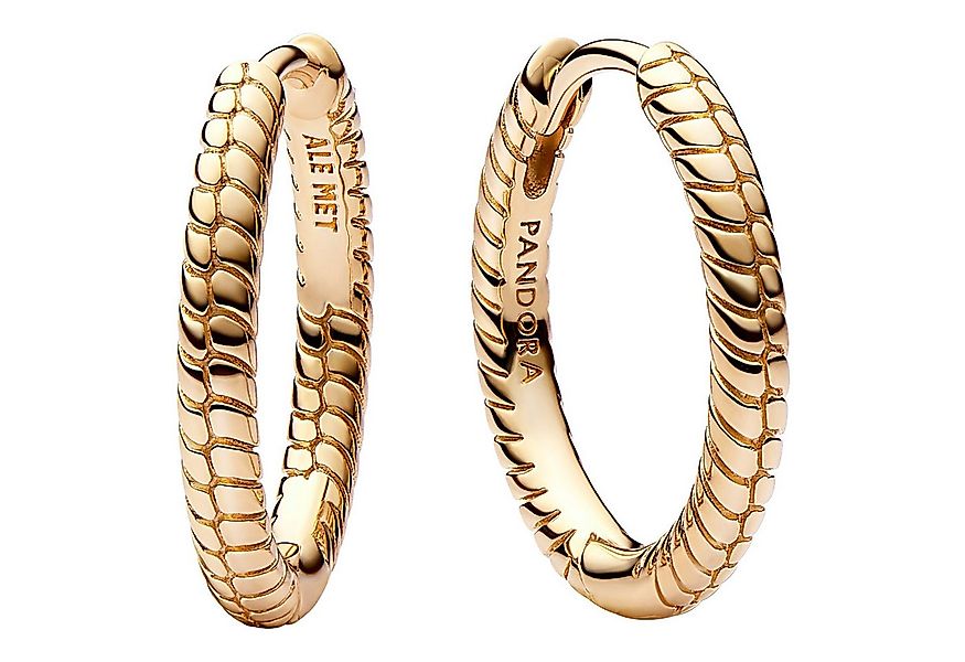 Pandora Paar Creolen Damen-Creolen für Charms Goldfarben günstig online kaufen