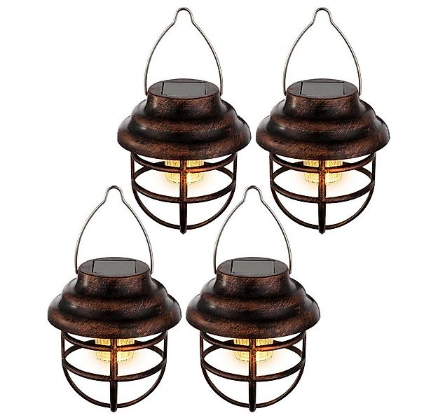 etc-shop LED Solarleuchte, LED-Leuchtmittel fest verbaut, 4er Set LED Solar günstig online kaufen