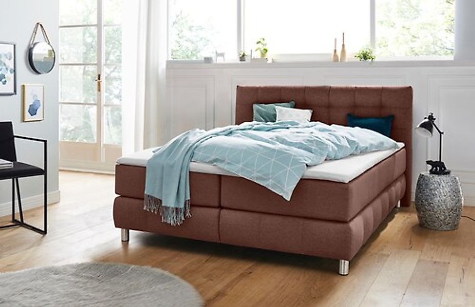 andas Boxspringbett »Salo XXL«, in Samtoptik oder Struktur, 6 Breiten in Üb günstig online kaufen