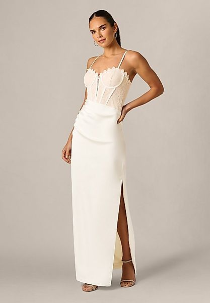 Adrianna Papell Abendkleid Satin and Lace Long Dress Ein auffälliges, struk günstig online kaufen