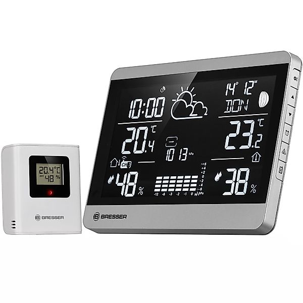 Bresser Funk-Wetterstation ClimateTemp NDH-NEO Silber-Schwarz günstig online kaufen