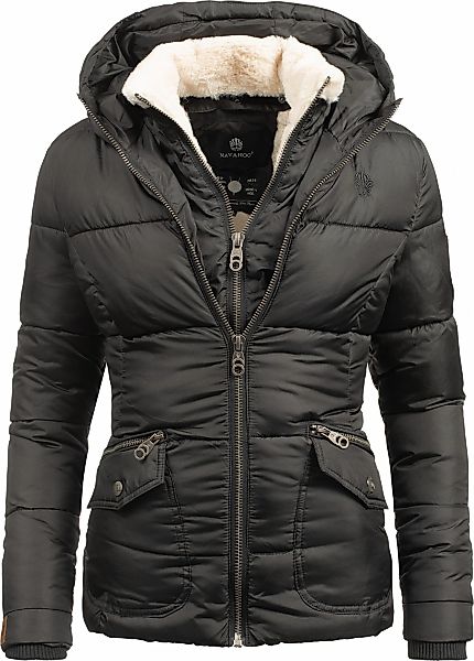 Navahoo Winterjacke "Megan" mit Kapuze stylische Damen Steppjacke mit Teddy günstig online kaufen