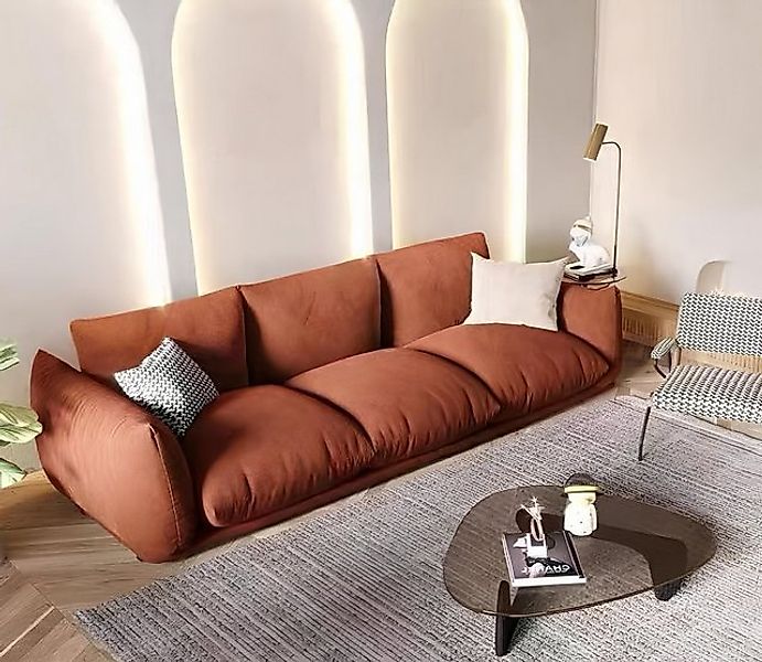 Xlmoebel Sofa Dreisitzer Stoff Holz Modern Braun Polstercouch Luxus Neu Sof günstig online kaufen