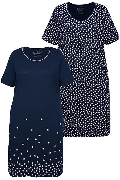 Ulla Popken Bigshirt Bigshirts 2er-Pack Punkte günstig online kaufen
