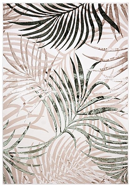 Mazovia Designteppich Modern Teppich für Wohnzimmer- Beige Creme mit Gold, günstig online kaufen