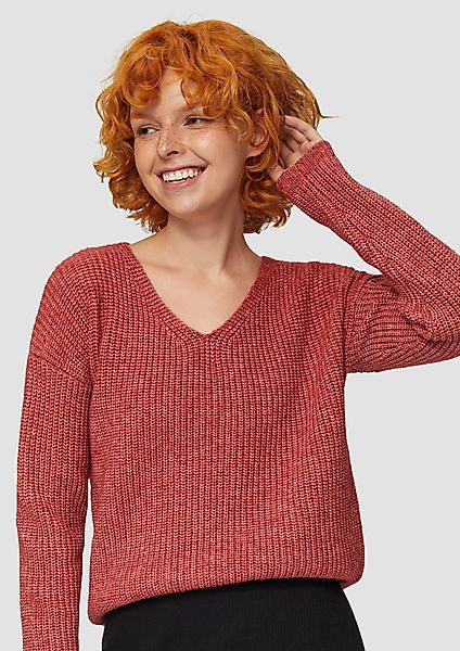QS Strickpullover Pullover mit überschnittenen Schultern günstig online kaufen