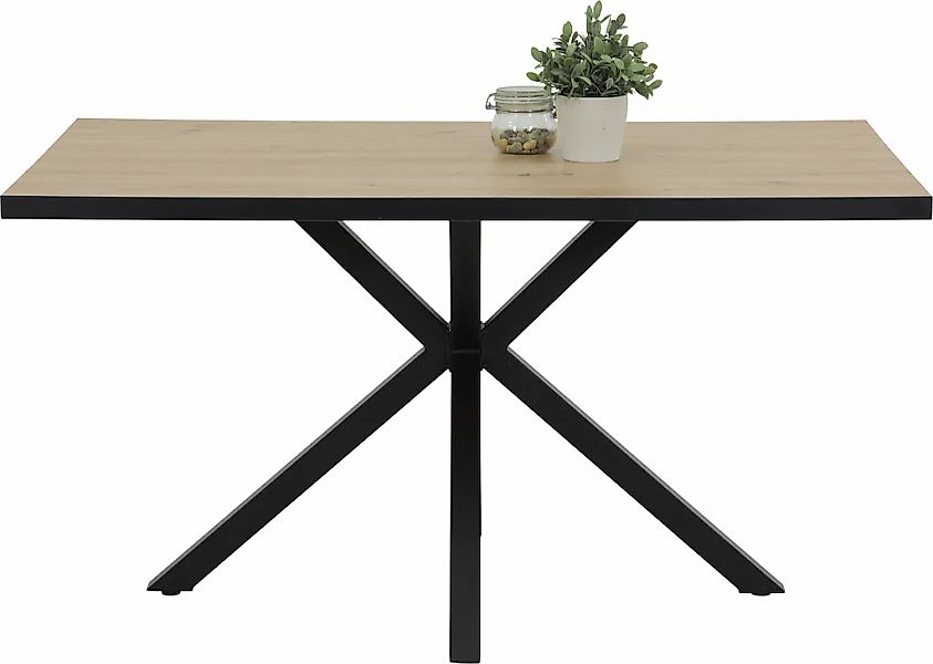 HELA Essgruppe »SPREE«, (4 tlg.), Esstisch 140x90 cm mit Dickkante, Microfa günstig online kaufen