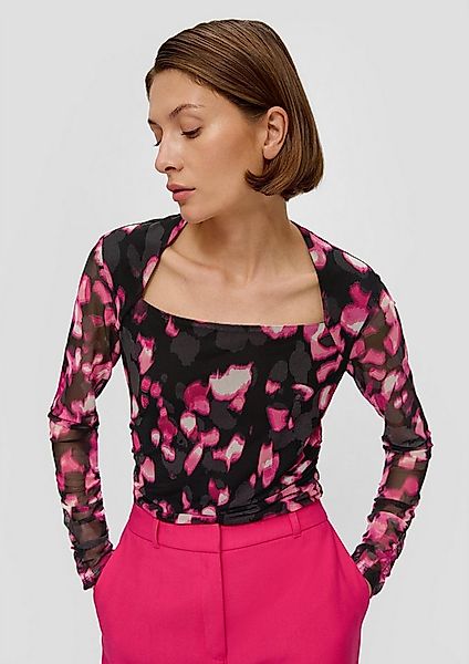 s.Oliver Langarmshirt T-Shirt Longsleeve aus Mesh günstig online kaufen