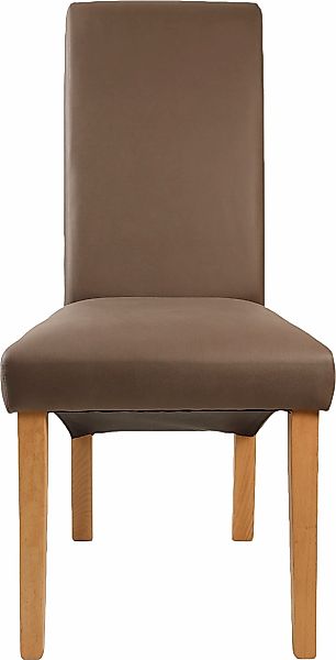 Home affaire 4-Fußstuhl »Rito«, (Set), 2 St., Microfaser, Gestell Buche nat günstig online kaufen