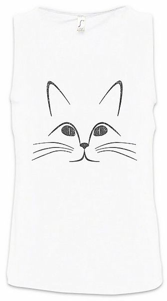 Urban Backwoods Tanktop Cat Face Ärmelloses T-Shirt Cats Katzen Katze Addic günstig online kaufen