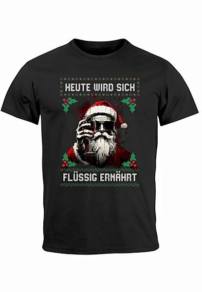 MoonWorks Print-Shirt Herren T-Shirt Weihnachten Spruch lustig Heute wird s günstig online kaufen