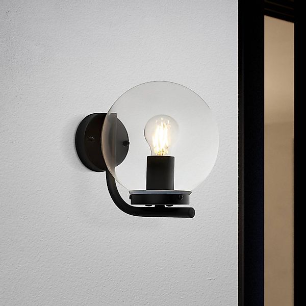 Außenwandleuchte Taverna, kugelförmig, klar günstig online kaufen