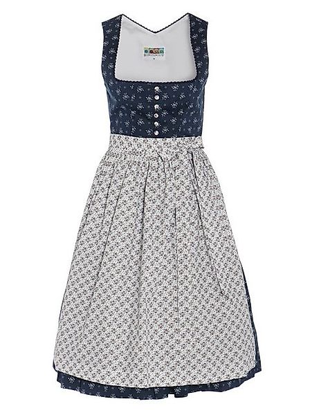 Berwin Dirndl Dirndl mit Allover Blumendruck und Rosendruck-Schürze (Einzel günstig online kaufen