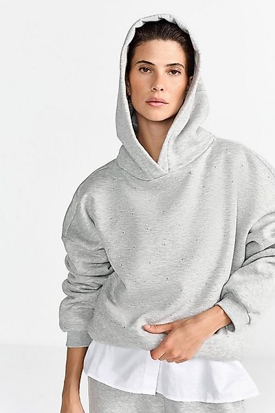 RICHROYAL Hoodie mit Strasssteinen, oversized fit günstig online kaufen
