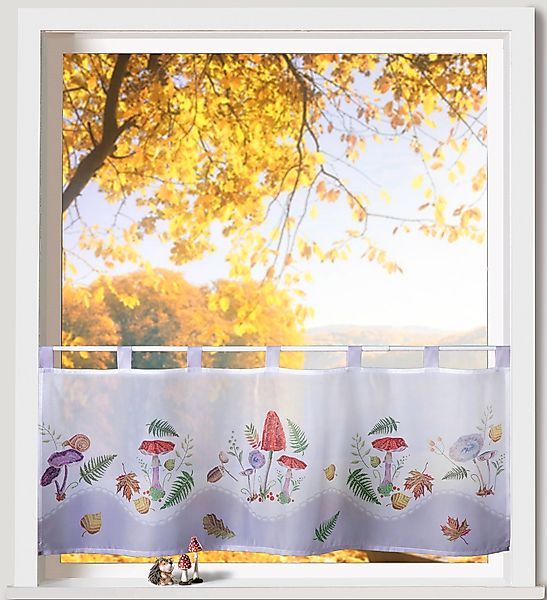 Weckbrodt Scheibengardine »Silvan« Schlaufen 1 Stk. tlg. Bistro, Voile, bed günstig online kaufen