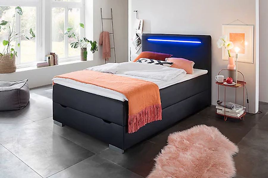 meise.möbel Boxspringbett »Las Vegas 2«, inkl. LED Beleuchtung im Kopfteil, günstig online kaufen