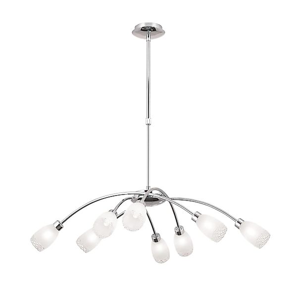 Orion Leuchten Hängeleuchte Carla Ø 84 cm 8 x G9 Chrom günstig online kaufen